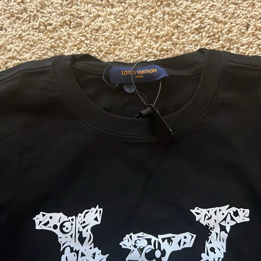 Louis Vuitton Black Logo Tee Size Xl - Picture 3 of 5
